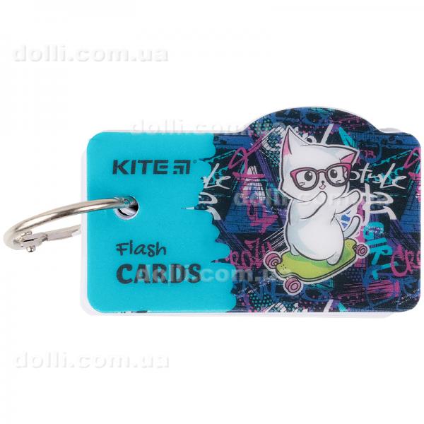 Картки для запису іноземних слів Kite Cat skate K21-358-2, 80 аркушів