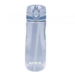 Бутылочка для воды с трубочкой Kite K22-419-02, 600 мл, голубая