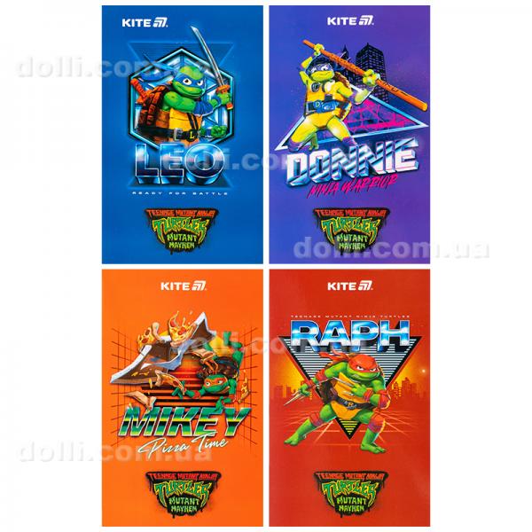 Блокнот-планшет Kite Ninja Turtles NT25-195, A6, 50 листов, нелинованный