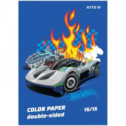 Папір кольоровий двосторонній Kite Hot Wheels HW24-250, А4