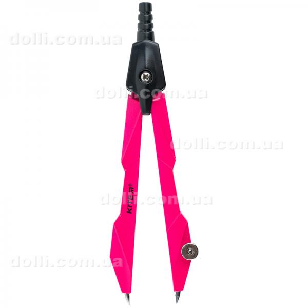 Циркуль металлический + грифель Kite Techno K24-414-10, 120 мм, розовый