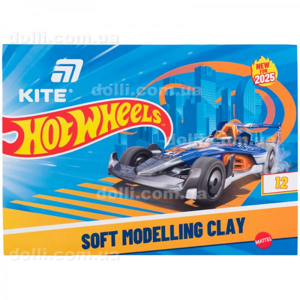 Пластилін восковий Kite Hot Wheels HW25-1086-1, 12 кольорів, 240 г