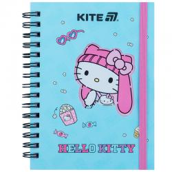Блокнот на спіралі Kite Hello Kitty HK25-229-1, А6, 80 аркушів, клітинка