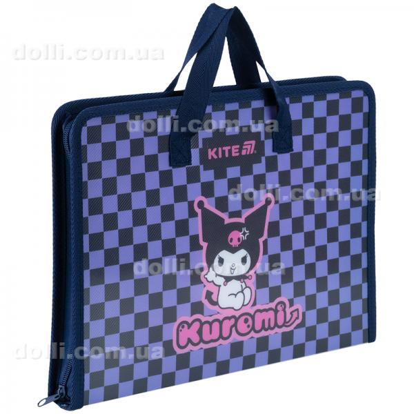 Папка-портфель на блискавці Kite Kuromi HK25-202-2, 1 відділення, A4