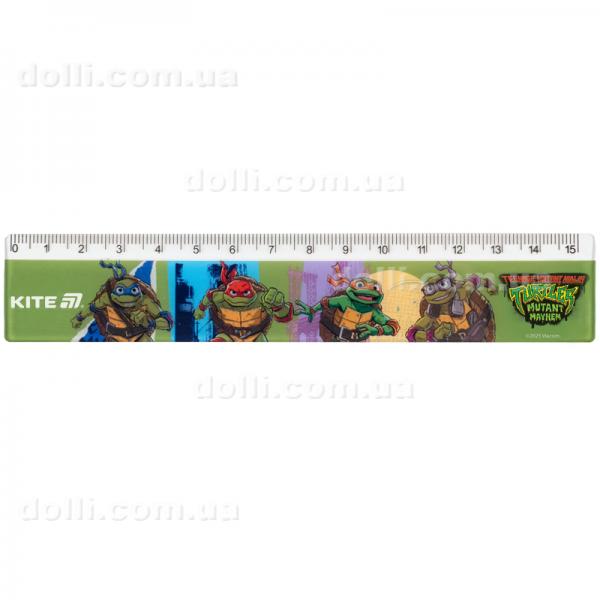 Лінійка пластикова Kite Ninja Turtles NT25-090, 15 см