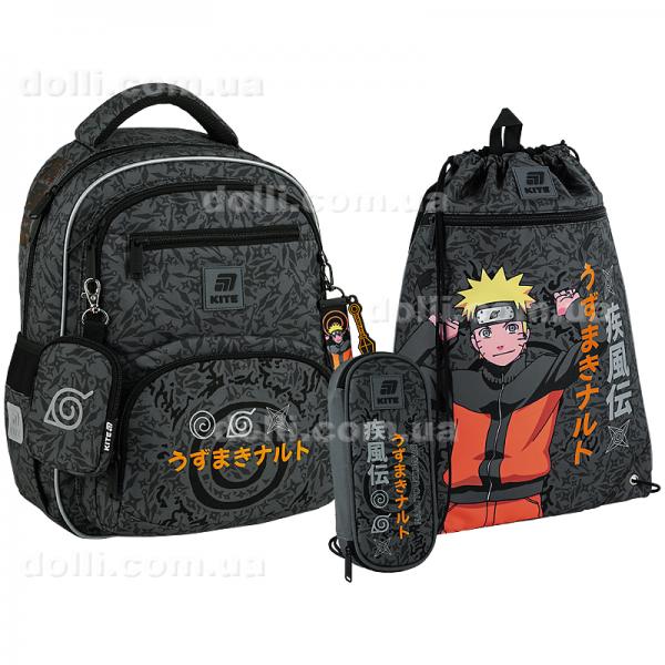 Школьный набор Kite Education Naruto Shippuden SET_NR25-773M (рюкзак, пенал, сумка)
