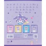 Тетрадь школьная Kite Kuromi HK24-235-2, 12 листов, в косую линию