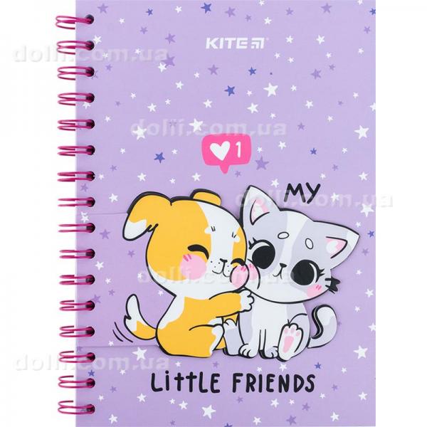 Блокнот с закладками с липким слоем Kite Friends K24-191-2, А5, 80 листов, клетка