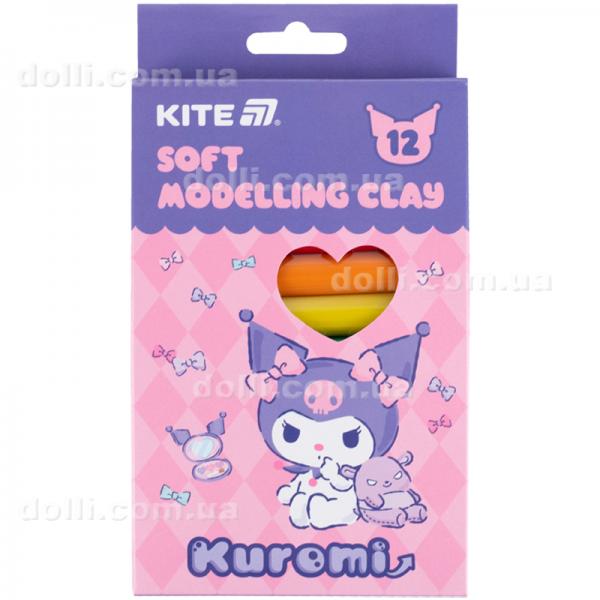 Пластилін восковий Kite Kuromi HK24-086, 12 кольорів, 200 г