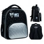 Рюкзак школьный каркасный Kite Education Black&Silver K26-556M-2