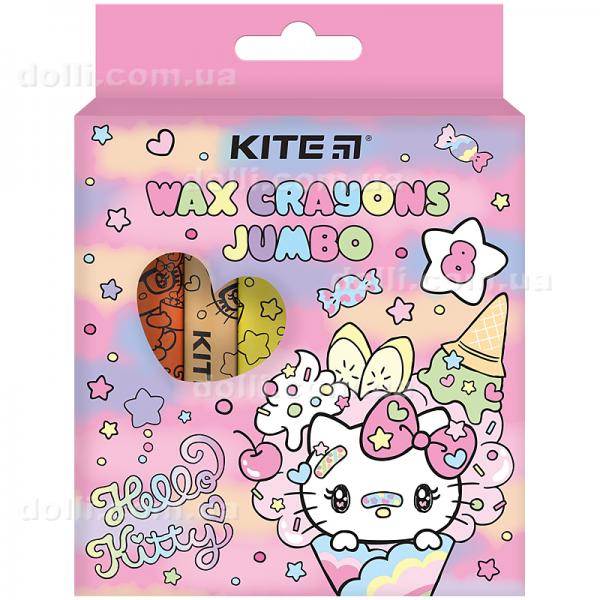 Крейда воскова Jumbo Hello Kitty HK24-076, 8 кольорів