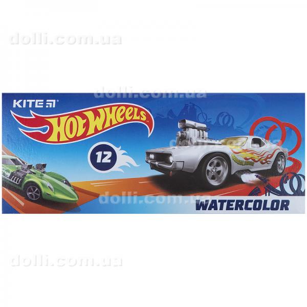 Краски акварельные Kite Hot Wheels HW21-041, 12 цветов