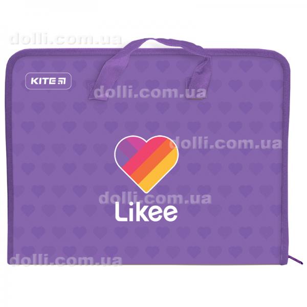 Папка-портфель на блискавці Kite Likee LK22-202, 1 відділення, A4