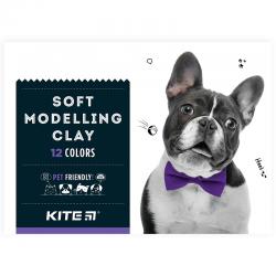 Пластилин восковой Kite Dogs K22-1086, 12 цветов, 240 г