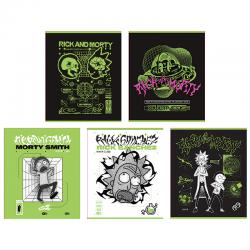 Тетрадь школьная Kite Rick and Morty RM24-259, 48 листов, клетка