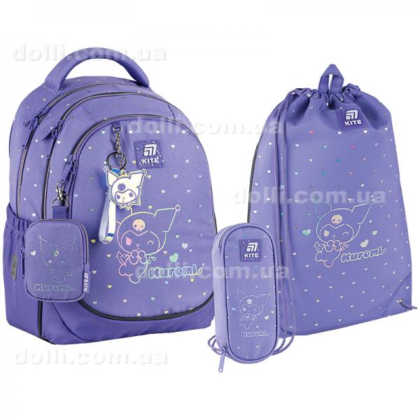 Шкільний набір Kite Education Kuromi SET_HK25-700M (рюкзак, пенал, сумка)
