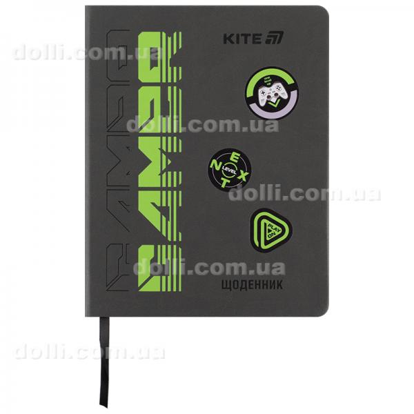 Щоденник шкільний Kite Gamer K25-264-1, тверда обкладинка, PU