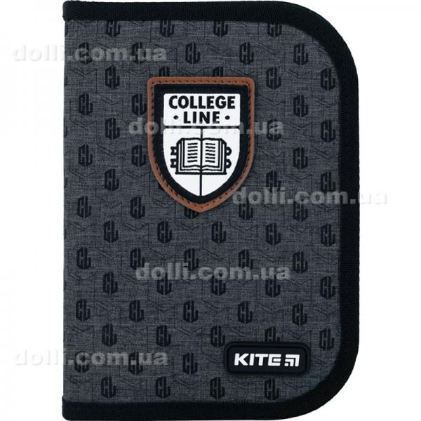 Пенал без наповнення Kite College Line boy K22-622-2, 1 відділення, 2 відвороти