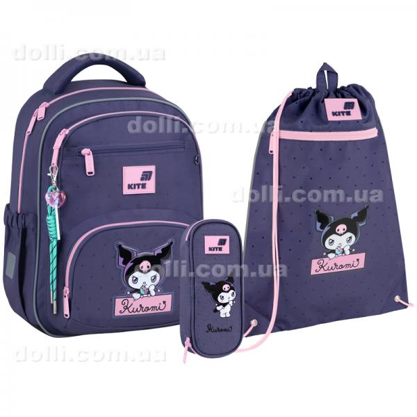 Шкільний набір Kite Education Kuromi SET_HK26-773M (рюкзак, пенал, сумка)
