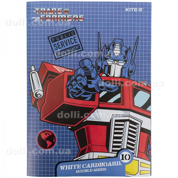 Картон білий Kite Transformers TF21-254, А4, 10 аркушів, папка