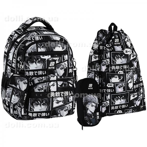 Школьный набор Kite Education Anime Boy SET_K25-773M-4 (рюкзак, пенал, сумка)