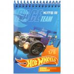 Блокнот пластиковый Kite Hot Wheels HW21-196, А6, 48 листов, нелинованный