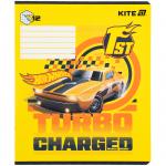 Зошит шкільний Kite Hot Wheels HW25-232-1, 12 аркушів, клітинка