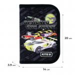 Пенал с наполнением Kite Hot Wheels HW24-622H, 1 отделение, 2 отворота