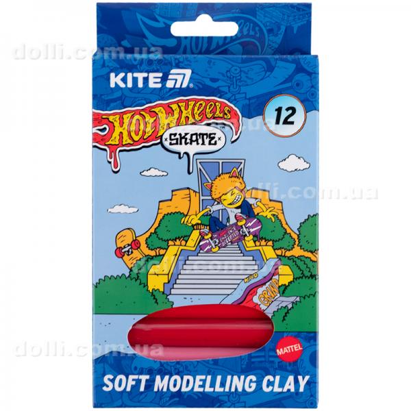 Пластилін восковий Kite Hot Wheels Skate HW25-086-2, 12 кольорів, 200 г