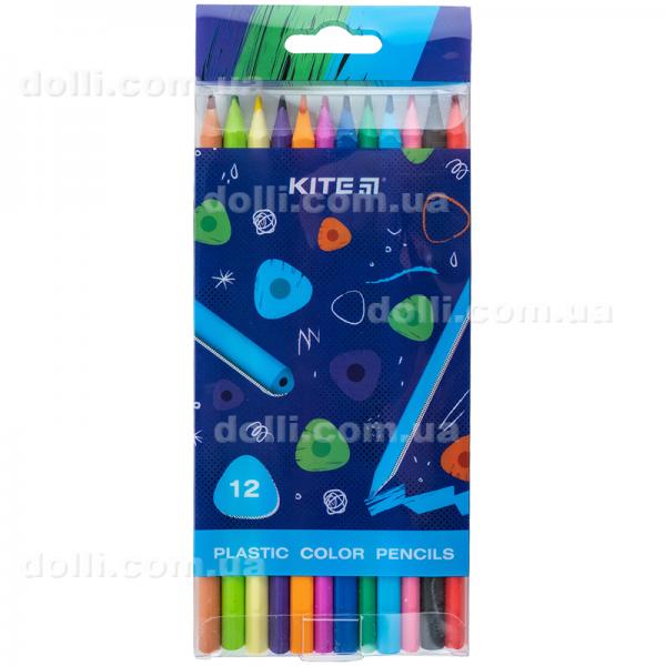 Олівці кольорові пластикові Kite Triangle K24-049-3, 12 шт.
