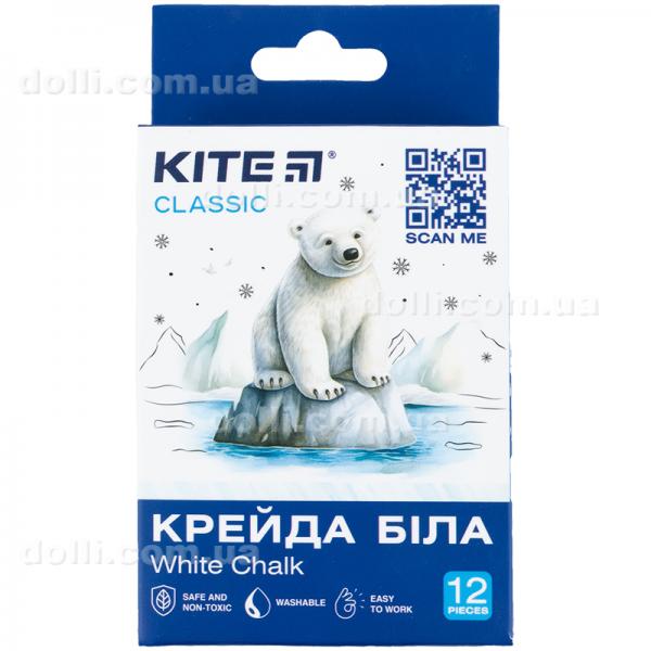 Крейда біла Kite Classic K-079-12, 12 шт, кругла