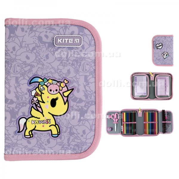 Пенал с наполнением Kite tokidoki TK24-622H, 1 отделение, 2 отворота