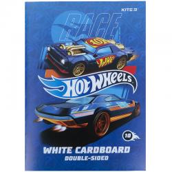 Картон білий Kite Hot Wheels HW21-254, А4, 10 аркушів, папка