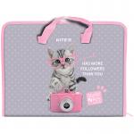 Папка-портфель на блискавці Kite Studio Pets SP24-202, 1 відділення, A4