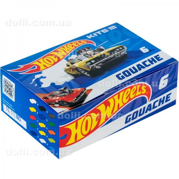Гуаш Kite Hot Wheels HW23-062, 6 кольорів