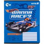 Зошит шкільний Kite Hot Wheels HW25-232-1, 12 аркушів, клітинка