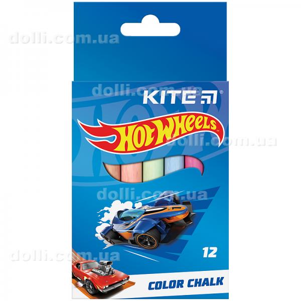 Крейда кольорова Kite Hot Wheels HW24-075, 12 штук