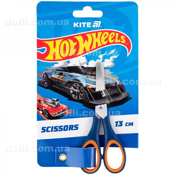 Ножницы детские с резиновыми вставками Kite Hot Wheels HW25-123, 13 см