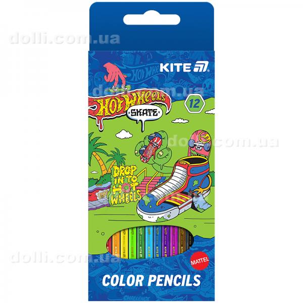 Олівці кольорові Kite Hot Wheels HW25-051-2, 12 шт.