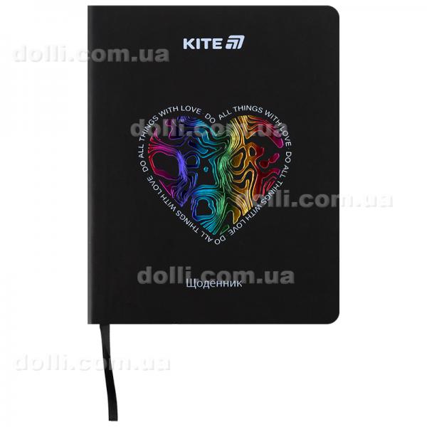 Дневник школьный Kite Love is K25-283-3, мягкая обложка, PU