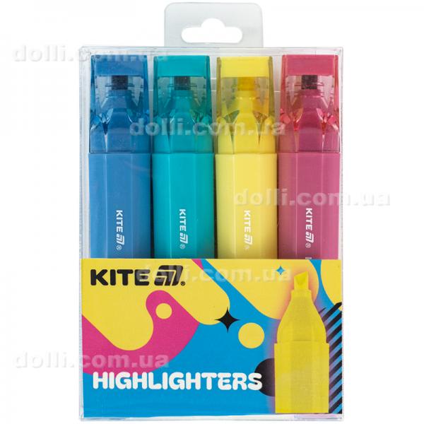 Маркер Highlighter Kite Creative Trendy Colors K24-1144-4, набор из 4-х цветов