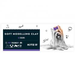 Пластилін восковий Kite Dogs K22-081, 6 кольорів, 120 г