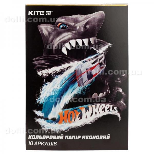 Бумага цветная неоновая Kite Hot Wheels HW19-252