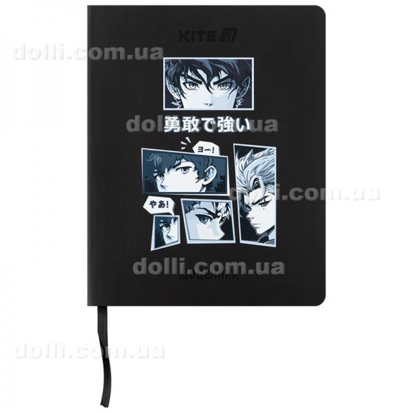 Щоденник шкільний Kite Anime boy K25-283-2, м'яка обкладинка, PU
