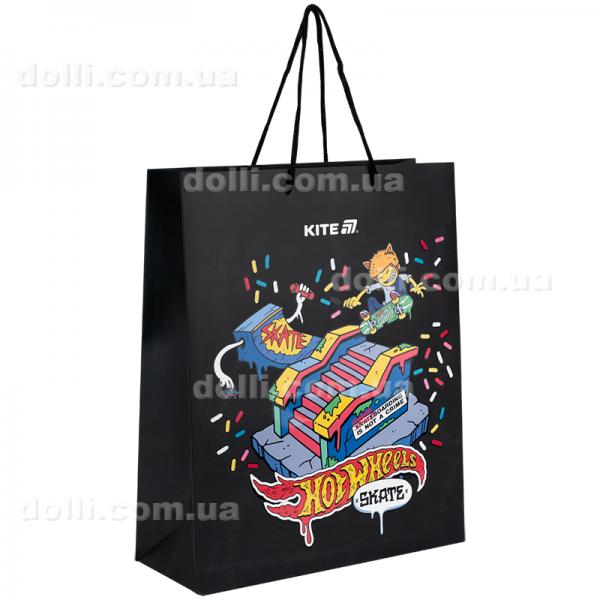 Пакет подарочный бумажный Kite Hot Wheels HW25-266, 26х32см