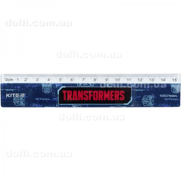 Линейка пластиковая Kite Transformers TF22-090, 15 см