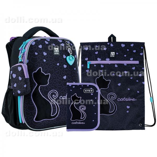 Шкільний набір Kite Catsline SET_K24-531M-1 (рюкзак, пенал, сумка)