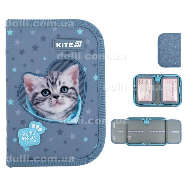 Пенал без наполнения Kite Studio Pets SP25-622-3, 1 отделение, 2 отворот