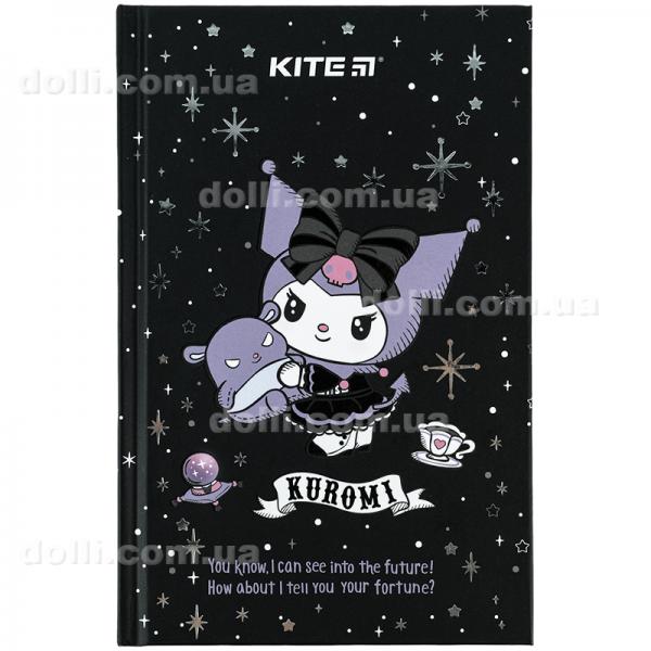 Книга записна Kite Kuromi HK24-199-1, тверда обкладинка, А6, 80 аркушів, клітинка