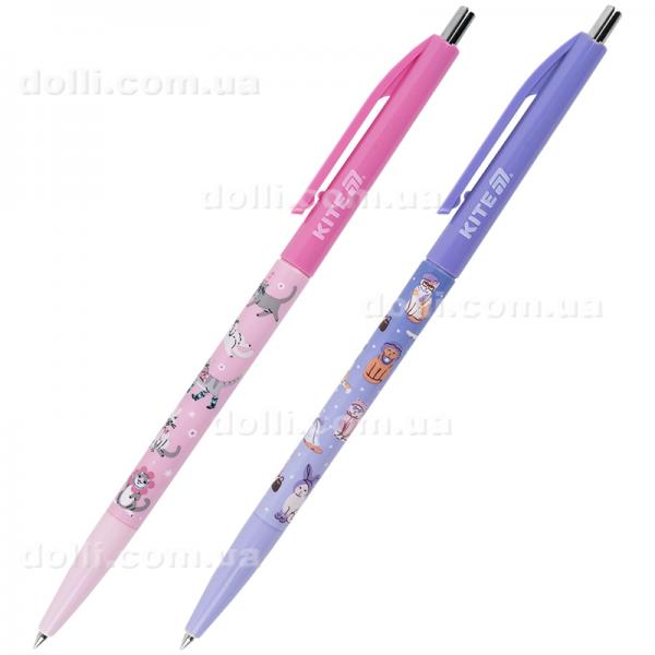 Ручка кулькова автоматична Kite Fashion Cat K25-361-1, синя